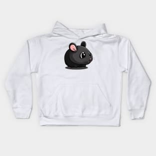 Funny black hamster Kids Hoodie